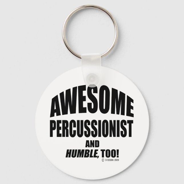 Awesome Percussionist Key Ring (Front)
