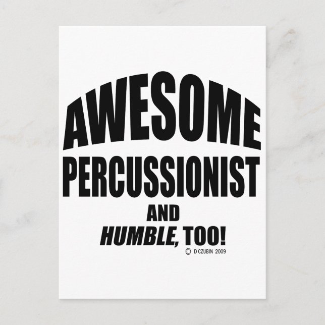 Awesome Percussionist Postcard (Front)