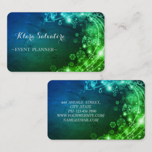 Awesome Perfect Christmas Green Lighting Business Card