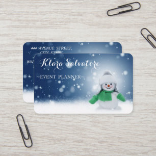 Awesome Perfect Christmas Snowman Business Card