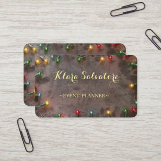 Awesome Perfect Chrtistmas Colourful Light Frame Business Card