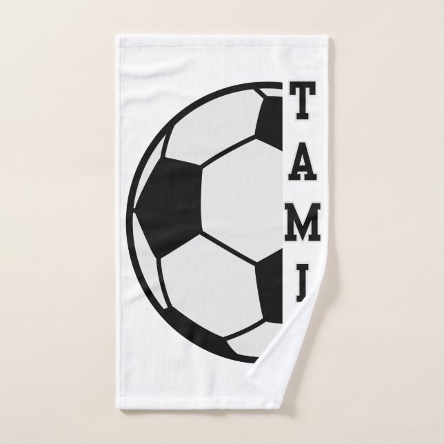 Awesome Personalised Name Soccer Ball Sports Hand Towel (Hand Towel)