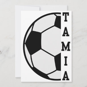 Awesome Personalised Name Soccer Ball Sports Invitation