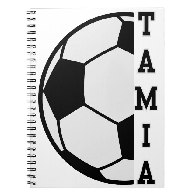 Awesome Personalised Name Soccer Ball Sports Notebook (Front)