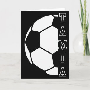 Awesome Personalized Name Soccer Ball Sports Kids  Card