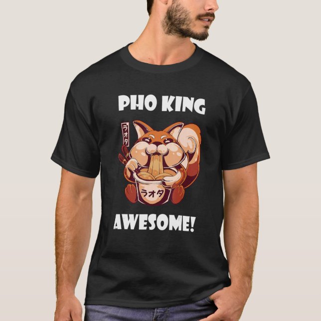 Awesome Pho Fox Pho Bowl Vietnamese Noodle Soup As T-Shirt (Front)