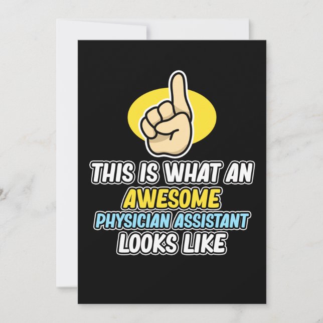 Awesome Physician Assistant PA Medical Students Gr Thank You Card (Front)