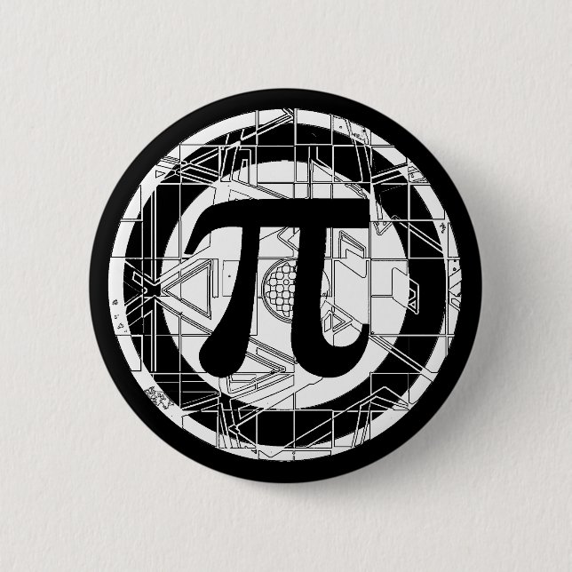 Awesome Pi Symbol 6 Cm Round Badge (Front)