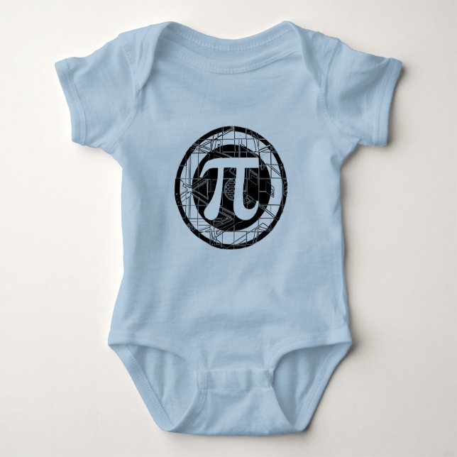 Awesome Pi Symbol Baby Bodysuit (Front)