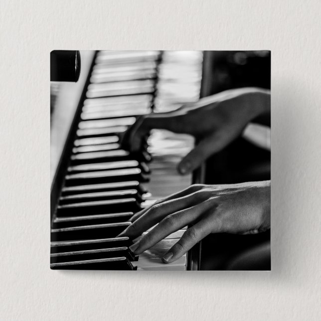 Awesome Piano 15 Cm Square Badge (Front)