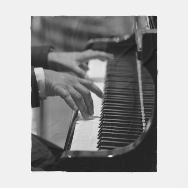 Awesome Piano Artwork Fleece Blanket (Front)