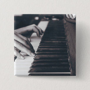 Awesome Piano Design 15 Cm Square Badge