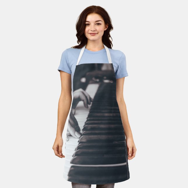 Awesome Piano Design Apron (Worn)