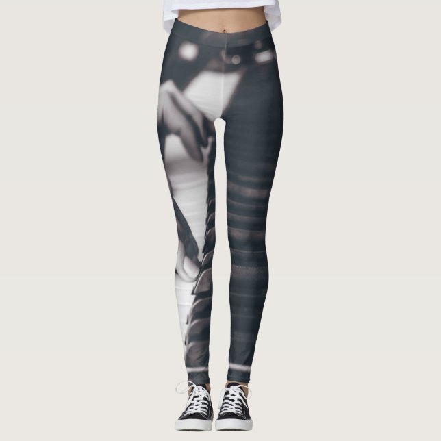 Awesome Piano Design Leggings (Front)