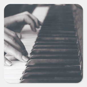 Awesome Piano Design Square Sticker