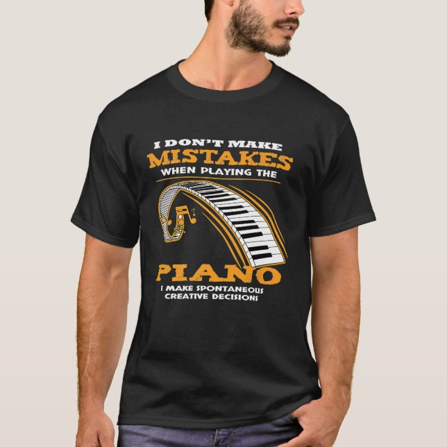 Awesome Piano Player Gift Print Piano Keyboard Mus T-Shirt (Front)
