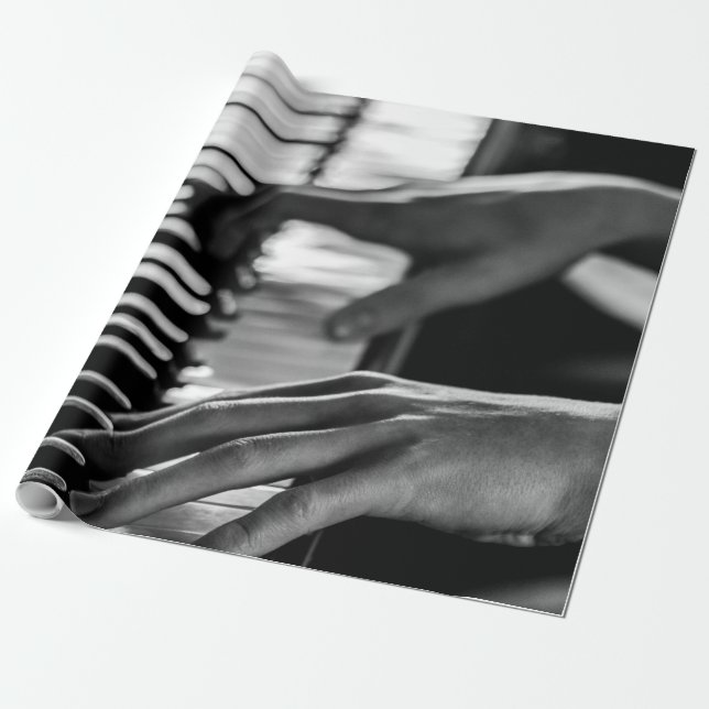 Awesome Piano Wrapping Paper (Unrolled)