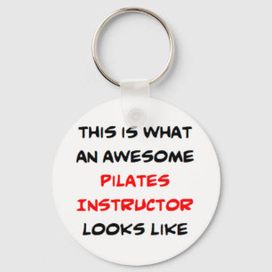 awesome pilates instructor key ring