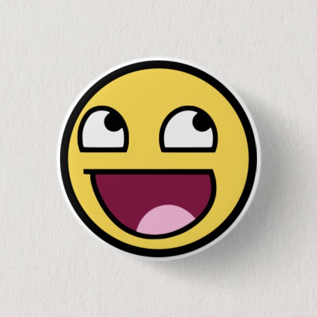 AWESOME PIN! 3 CM ROUND BADGE (Front)