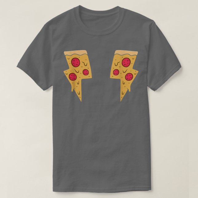 Awesome Pizza Lightning Bolts T-Shirt (Design Front)