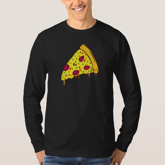 Awesome Pizza Slice For Fast Food T-Shirt (Front)