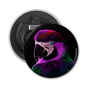 Awesome Plum Glow Parrot Bottle Opener