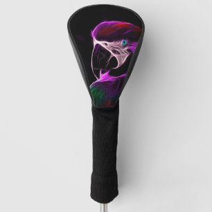 Awesome Plum Glow Parrot Golf Head Cover