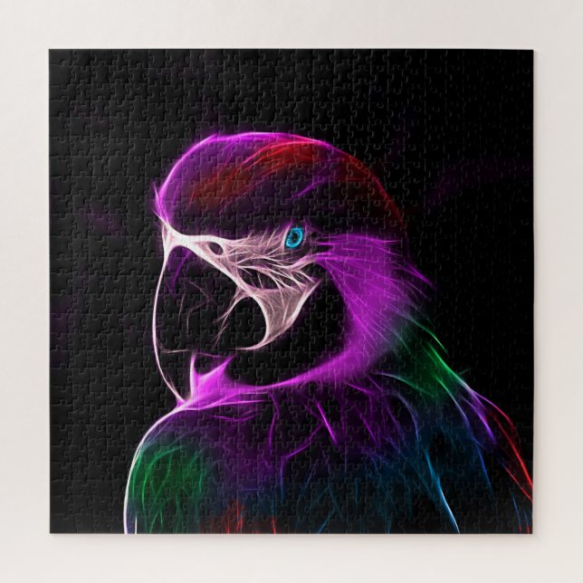 Awesome Plum Glow Parrot Jigsaw Puzzle (Vertical)