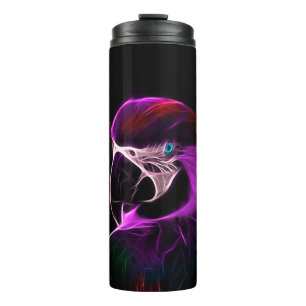 Awesome Plum Glow Parrot Thermal Tumbler