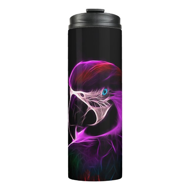 Awesome Plum Glow Parrot Thermal Tumbler (Front)