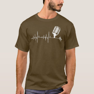 Awesome Podcast Heartbeat Podcaster Heart Beat T-Shirt