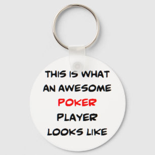 awesome poker player coffee mug key ring