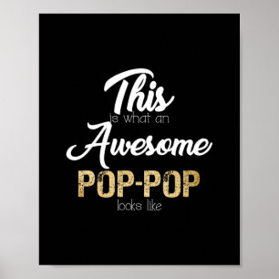 awesome pop-pop special grandpa    poster