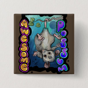 Awesome Possum 15 Cm Square Badge