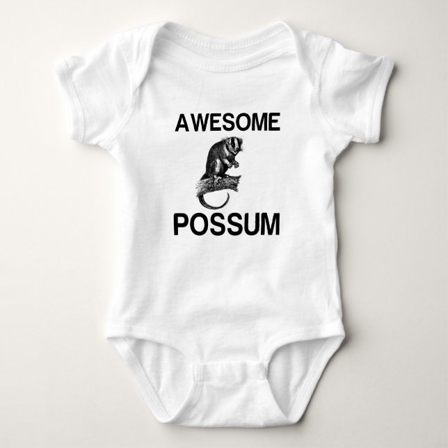 AWESOME POSSUM .... BABY BODYSUIT (Front)