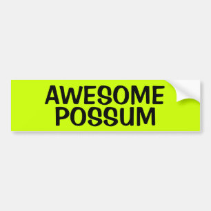 AWESOME POSSUM BUMPER STICKER