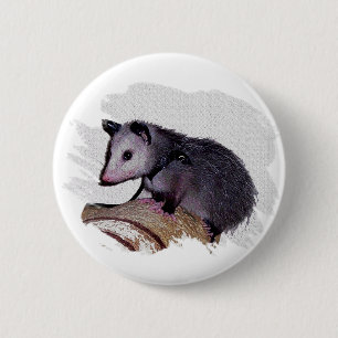 Awesome Possum Opossum 6 Cm Round Badge