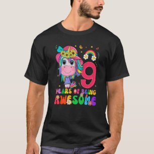 Awesome Princess Unicorn Birthday 9 Year Old Girl T-Shirt