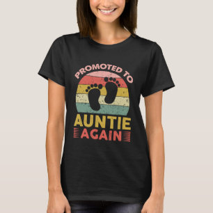 Awesome Promoted To Auntie Again Aunt Again T-Shirt