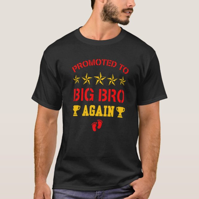Awesome Promoted To Big Brother Again  Older Broth T-Shirt (Front)