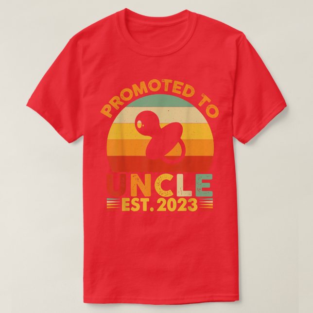 Awesome Promoted To Uncle Est  T-Shirt (Design Front)