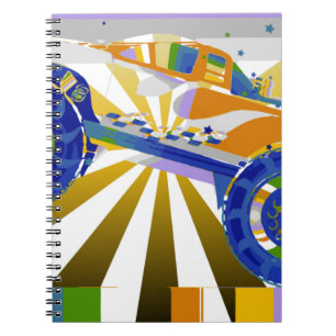 Awesome psychedelic Monster truck Spiral Notebook