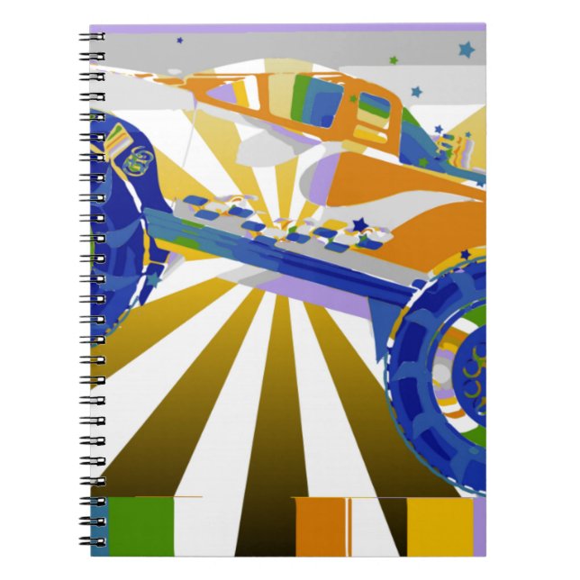 Awesome psychedelic Monster truck Spiral Notebook (Front)