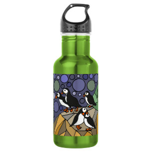 Awesome Puffin Bird Art Abstract Original 532 Ml Water Bottle