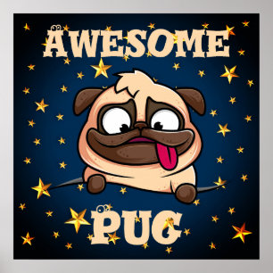 Awesome Pug Poster