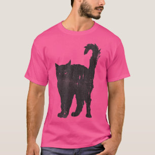 Awesome Punk Rock Black Cat  Mens & Womens  T-Shirt