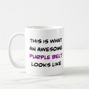 awesome purple belt coffee mug