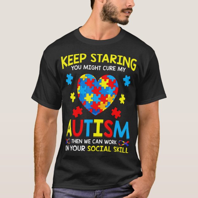 Awesome Puzzle Piece TShirt Autism Awareness for b (Front)