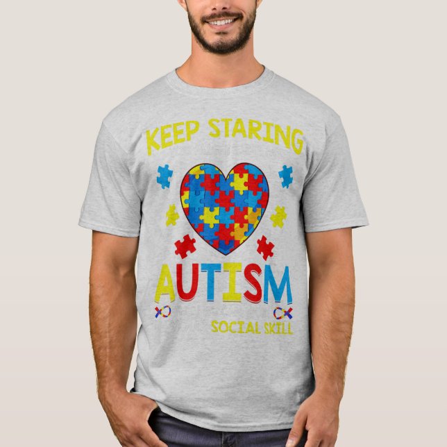 Awesome Puzzle Piece TShirt Autism Awareness for b (Front)