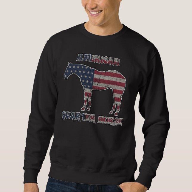 Awesome Quarter Horse Ranch Rodeo Barrel Racing Di Sweatshirt (Front)